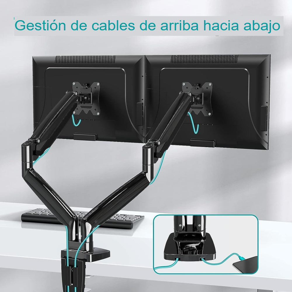 Soporte De Monitor Doble 17 A 33inch Brazos Flexibles An-110