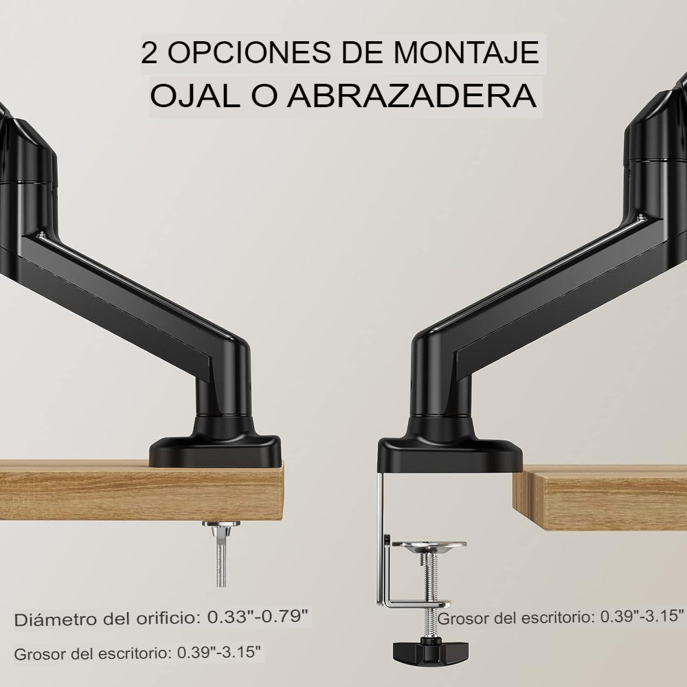 Soporte De Monitor Doble 17 A 33inch Brazos Flexibles An-110