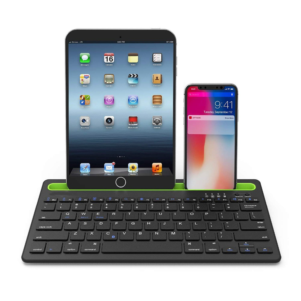 Teclado Inalambrico Recargable Bluetooth 2 Canales As-199
