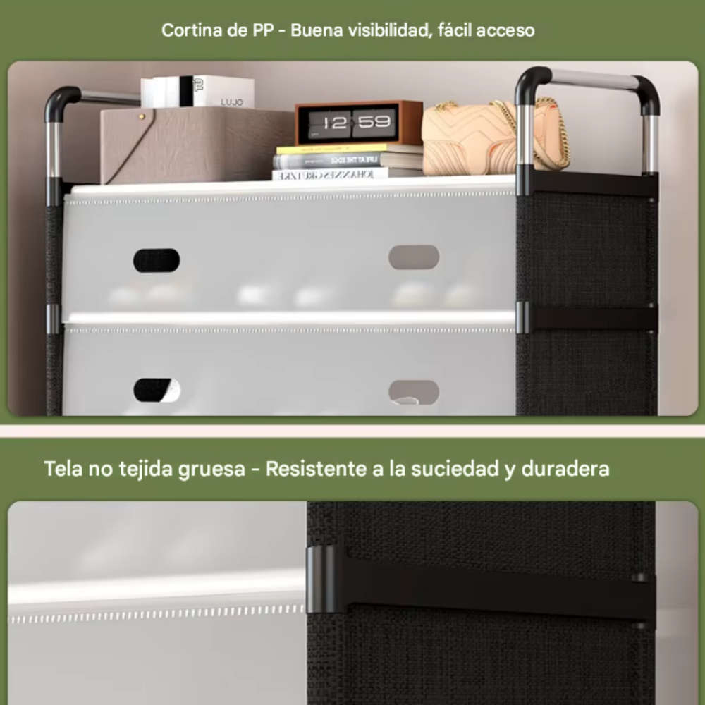 Organizador Zapatero Doble 5 Nieveles Metalico Pp Antipolvo OFERTA IMPERDIBLE