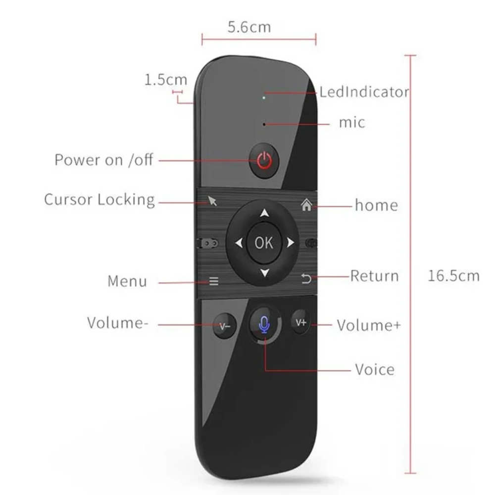 Control Remoto Retroiluminado M8 Control De Voz 2,4 Ghz