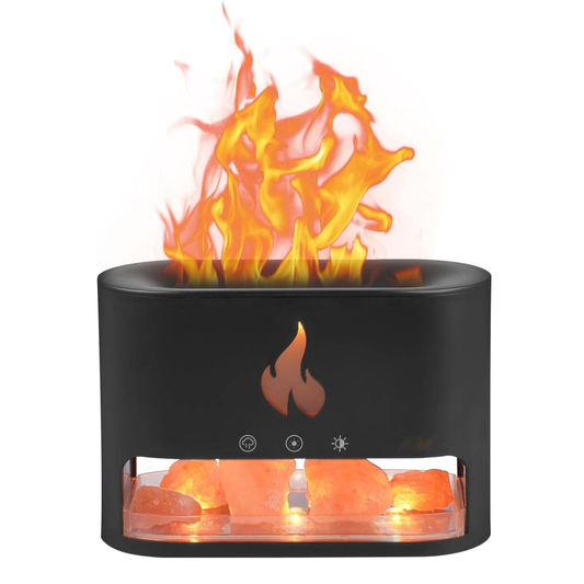 Difusor De Aromas 250ml Efecto Fuego Con Rocas Cristalinas