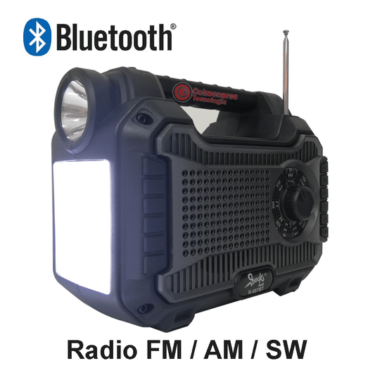 Super Radio Multifuncion Linterna Recargable Kit Solar R-087