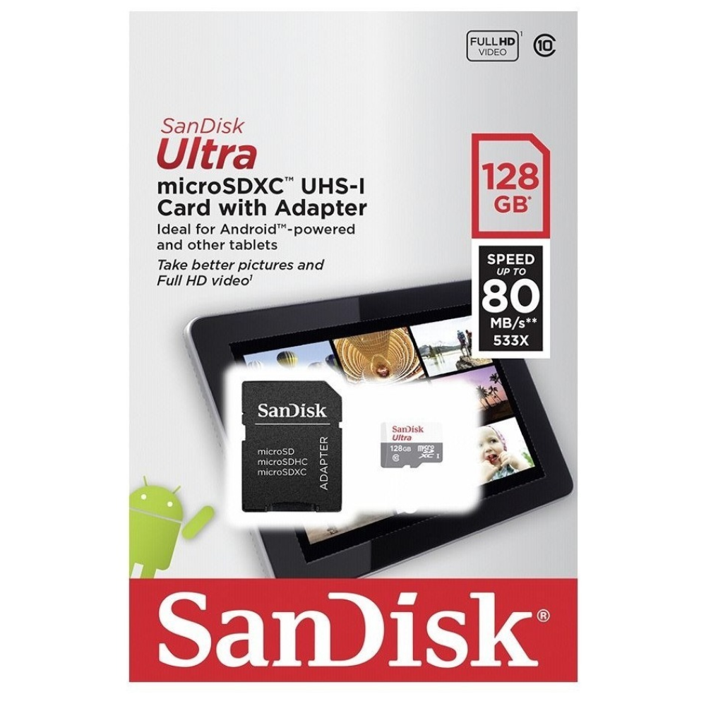 Memoria Micro SD Clase 10 Sandisk Original 16/32/64/128 Gb 80mb/s