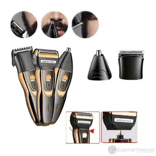 Afeitadora Recargable 3 En 1 Barba, Nariz, Peluquera GM-595