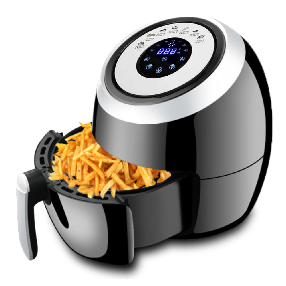 Freidora de Aire Sin Aceite LED Táctil Air Fryer Oven 5.5lt Swisshome