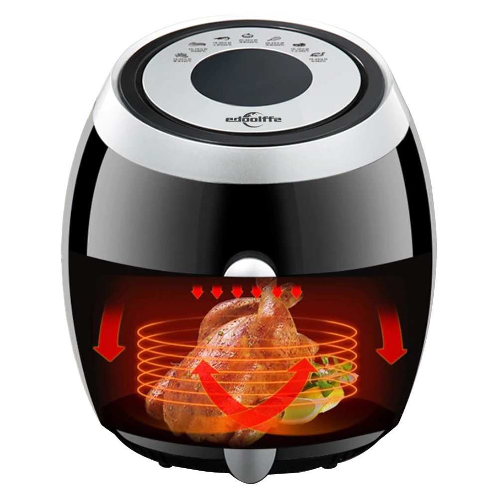 Freidora de Aire Sin Aceite LED Táctil Air Fryer Oven 5.5lt Swisshome