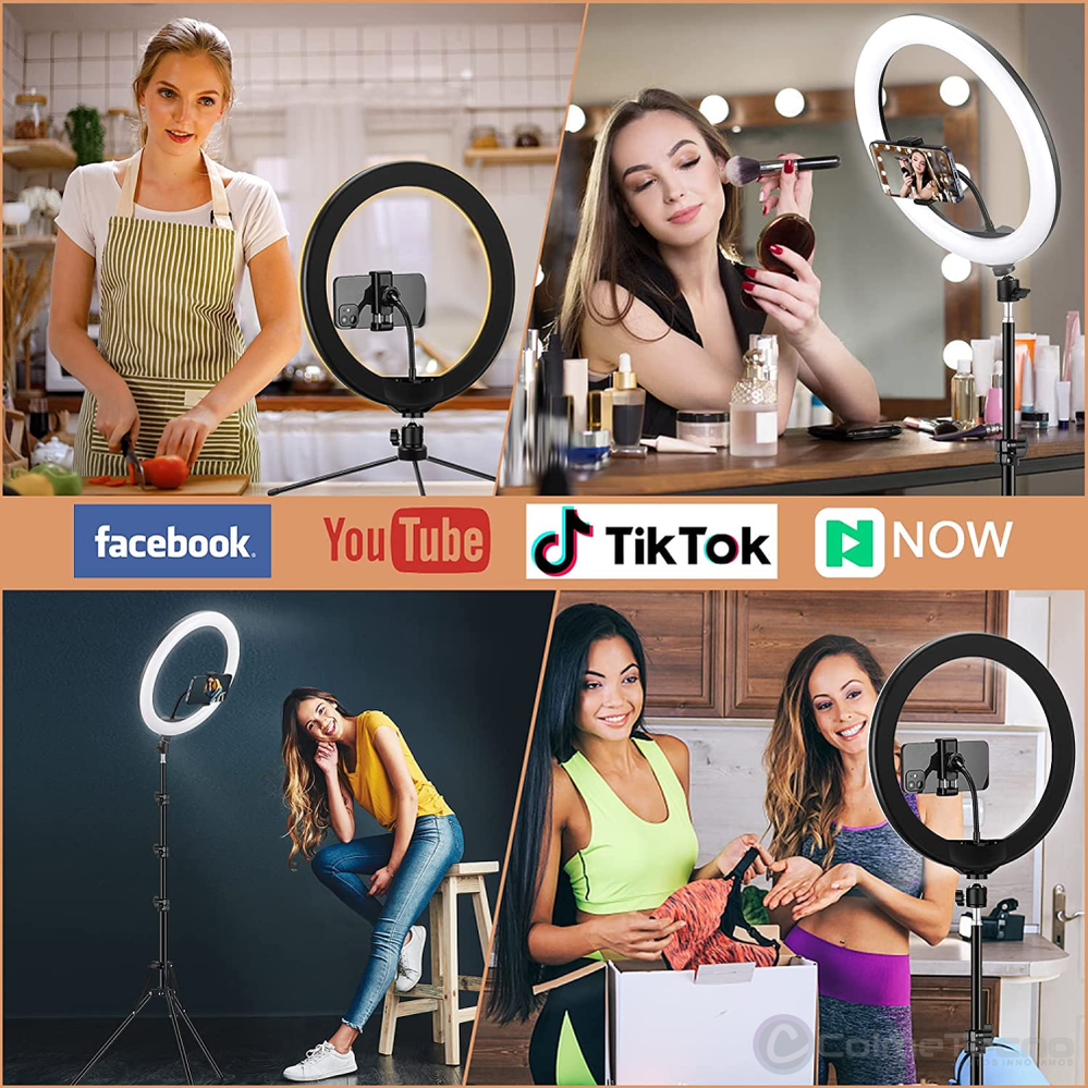 Aro De Luz Led Regulable 30cm Para Movil, Cámaras + Tripode