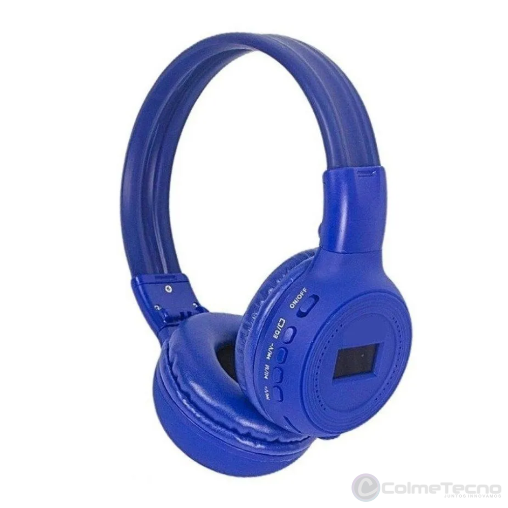 Audífonos Recargables Bluetooth N65 Pantalla LED USB SD FM