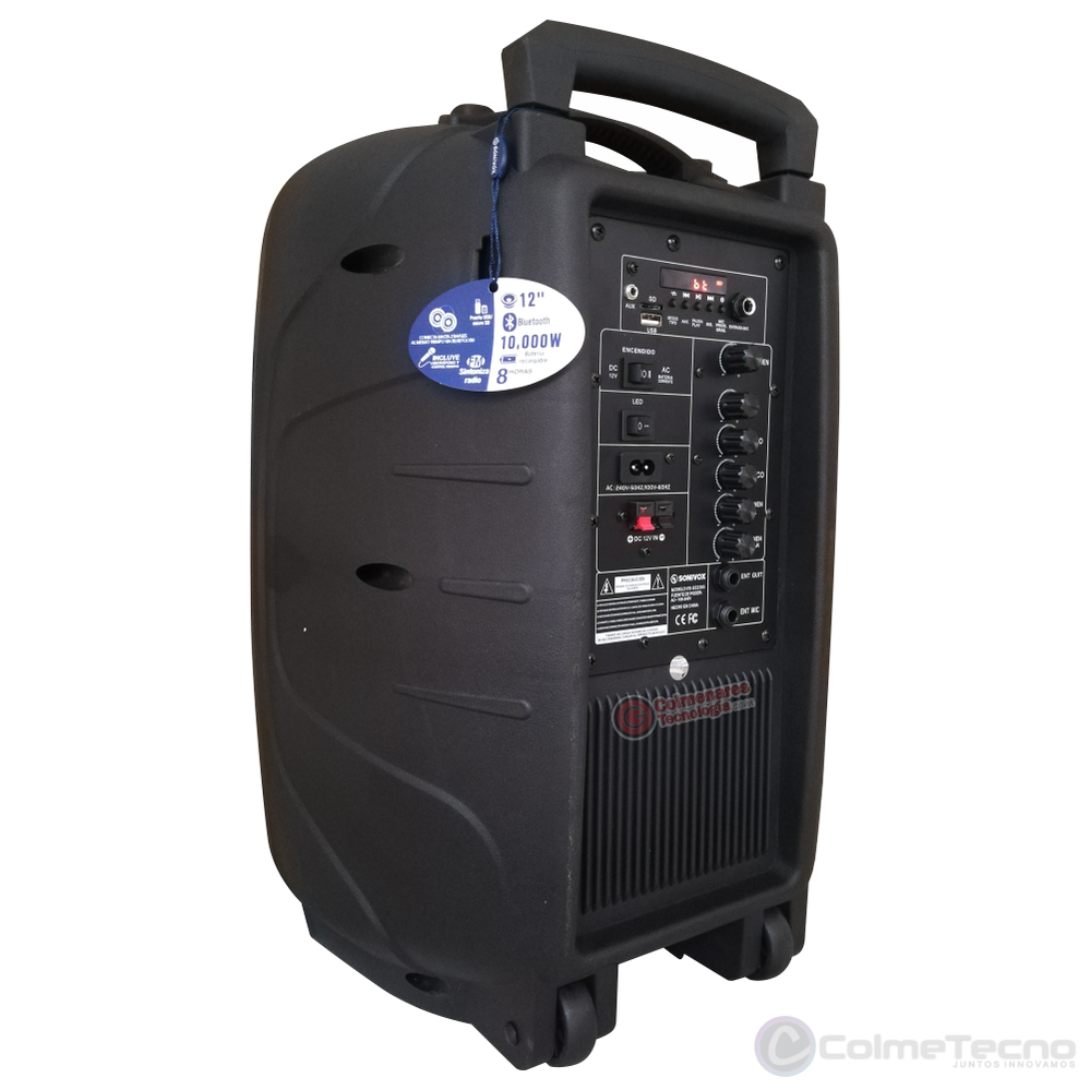 Cabina De Sonido Recargable 12 Pulgadas Sonivox VS-SS2285