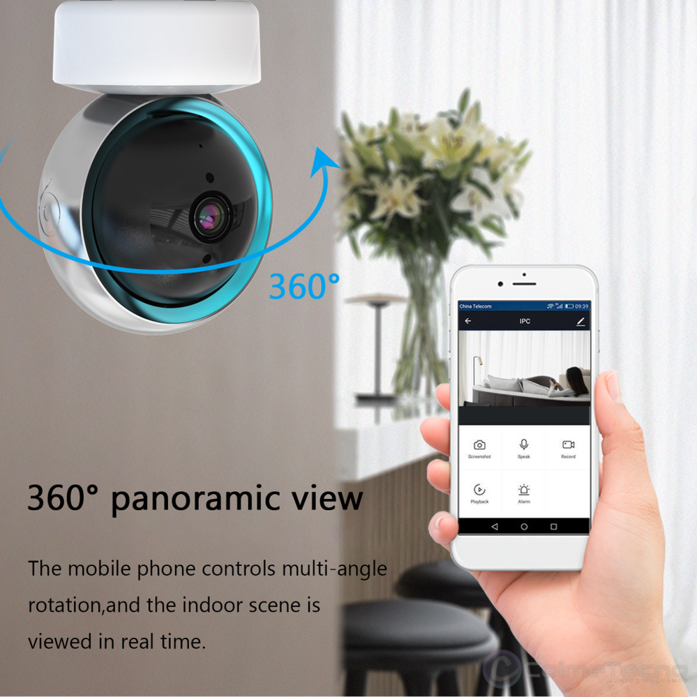 Cámara De Seguridad Interior Wifi Full HD 1080P Smart Camera