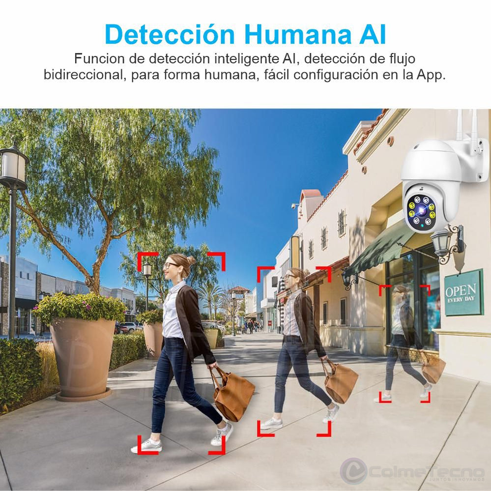 Cámara De Seguridad Inteligente Wifi 1080P Domo PTZ Exterior Al-6