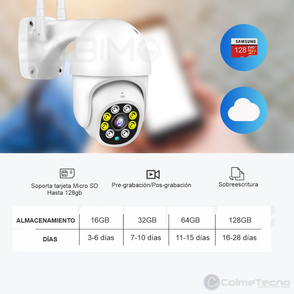 Cámara De Seguridad Inteligente Wifi 1080P Domo PTZ Exterior Al-6