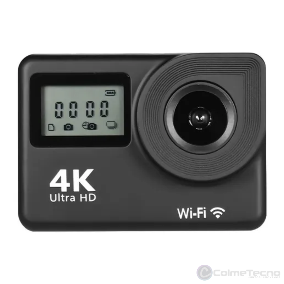 Cámara Deportiva Sumergible 30m Wifi 4K Ultra HD Dual LCD K2