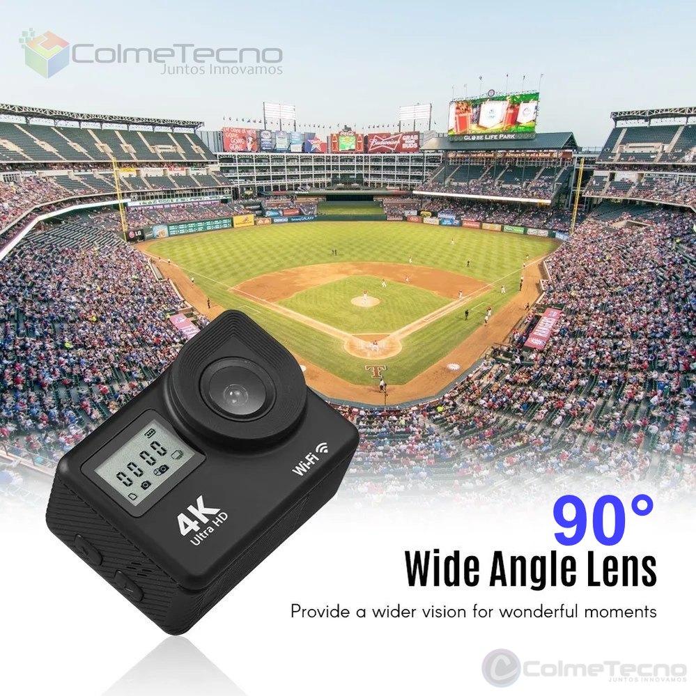 Cámara Deportiva Sumergible 30m Wifi 4K Ultra HD Dual LCD K2