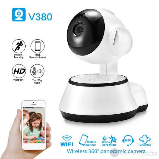 Cámara De Seguridad IP Smart Cam Wifi 2.4G 720p Motorizada V380-Q6
