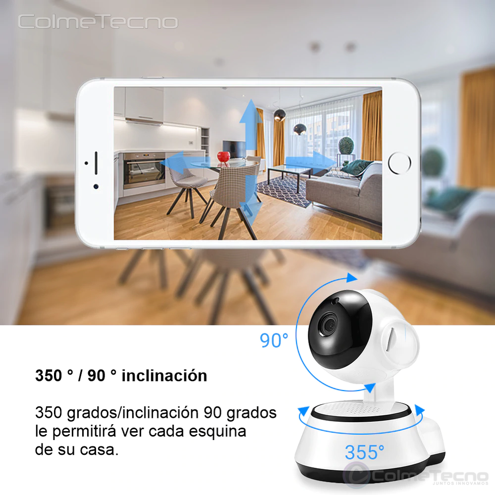 Cámara De Seguridad IP Smart Cam Wifi 2.4G 720p Motorizada V380-Q6