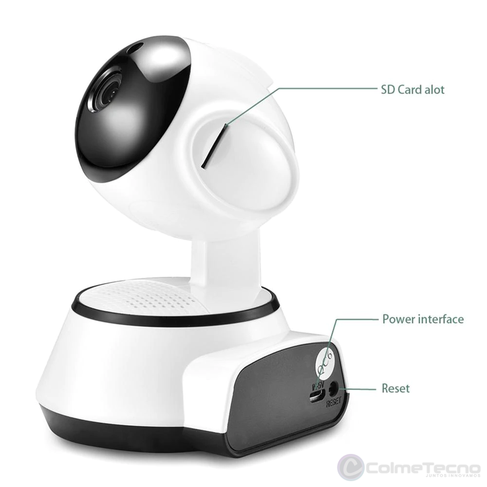 Cámara De Seguridad IP Smart Cam Wifi 2.4G 720p Motorizada V380-Q6
