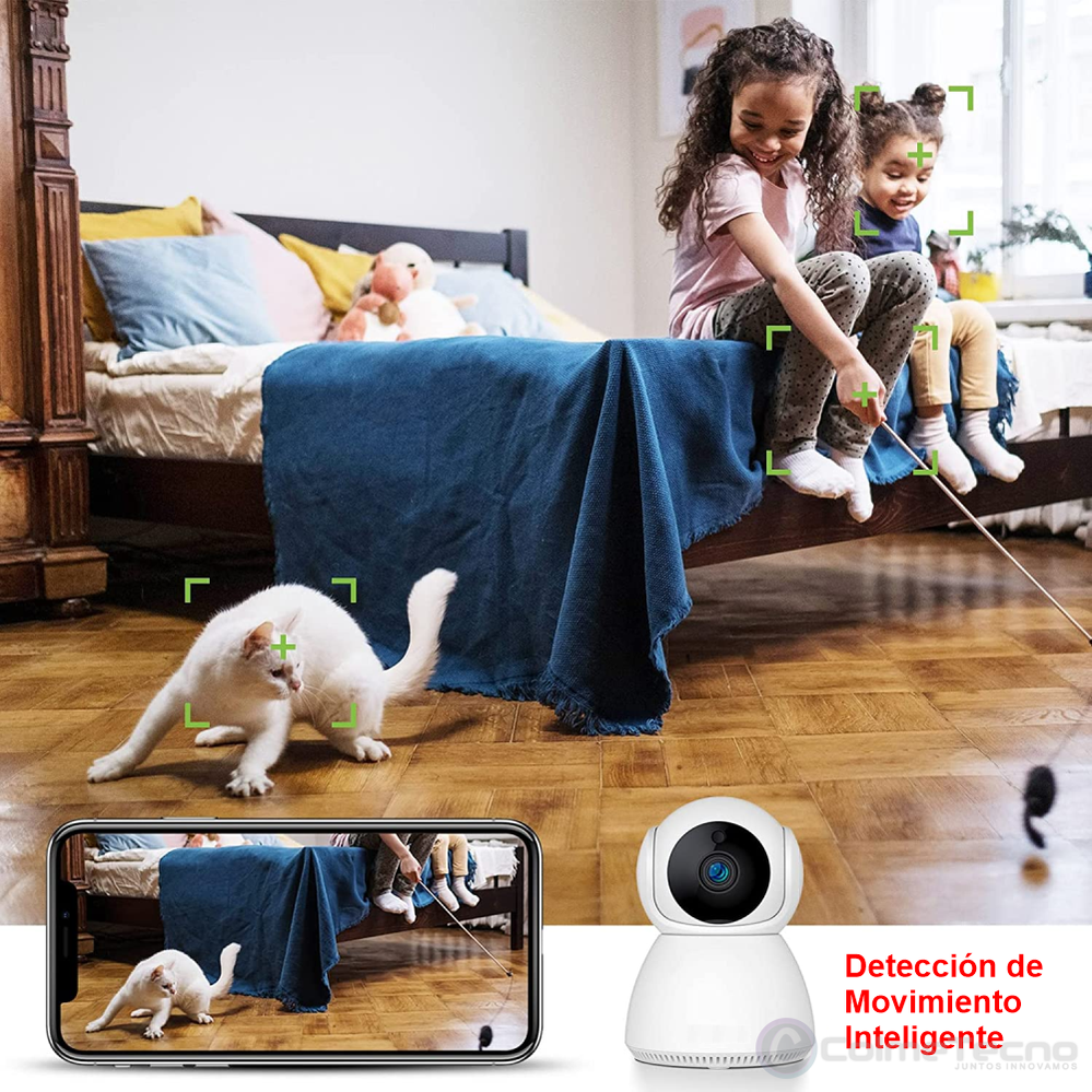 Cámara De Seguridad Wifi Inteligente Motorizada 1080P HD Q9