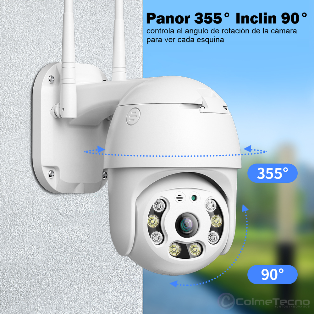 Cámara De Seguridad IP Wifi Domo PTZ 1080p Exterior YOOSEE
