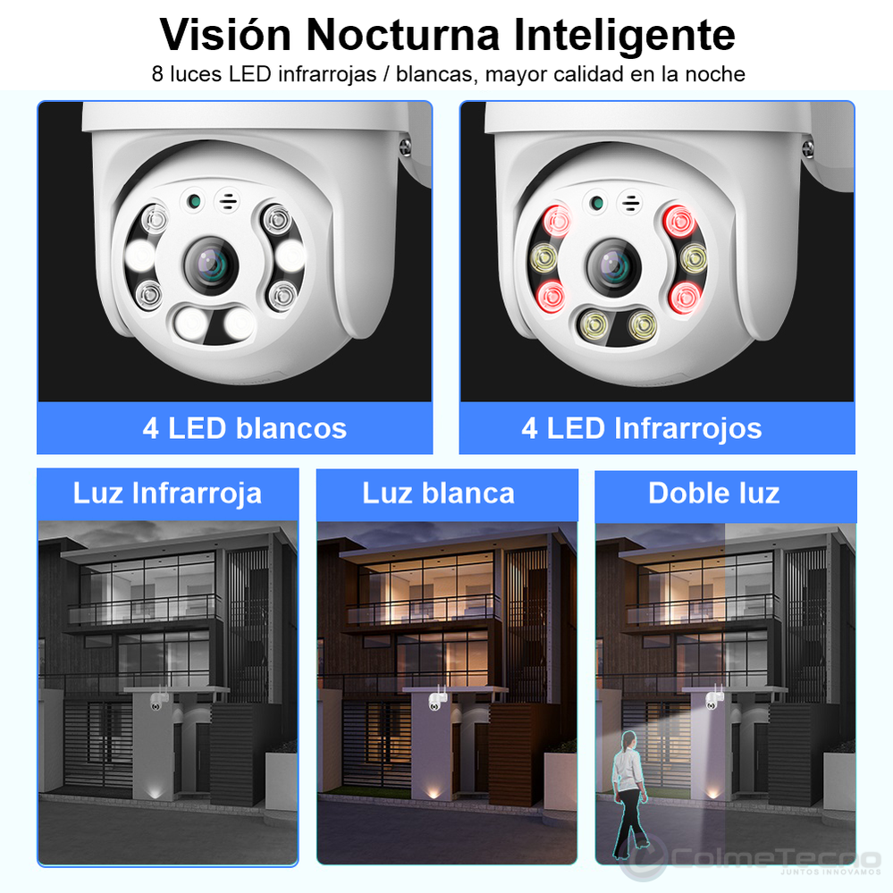 Cámara De Seguridad IP Wifi Domo PTZ 1080p Exterior YOOSEE