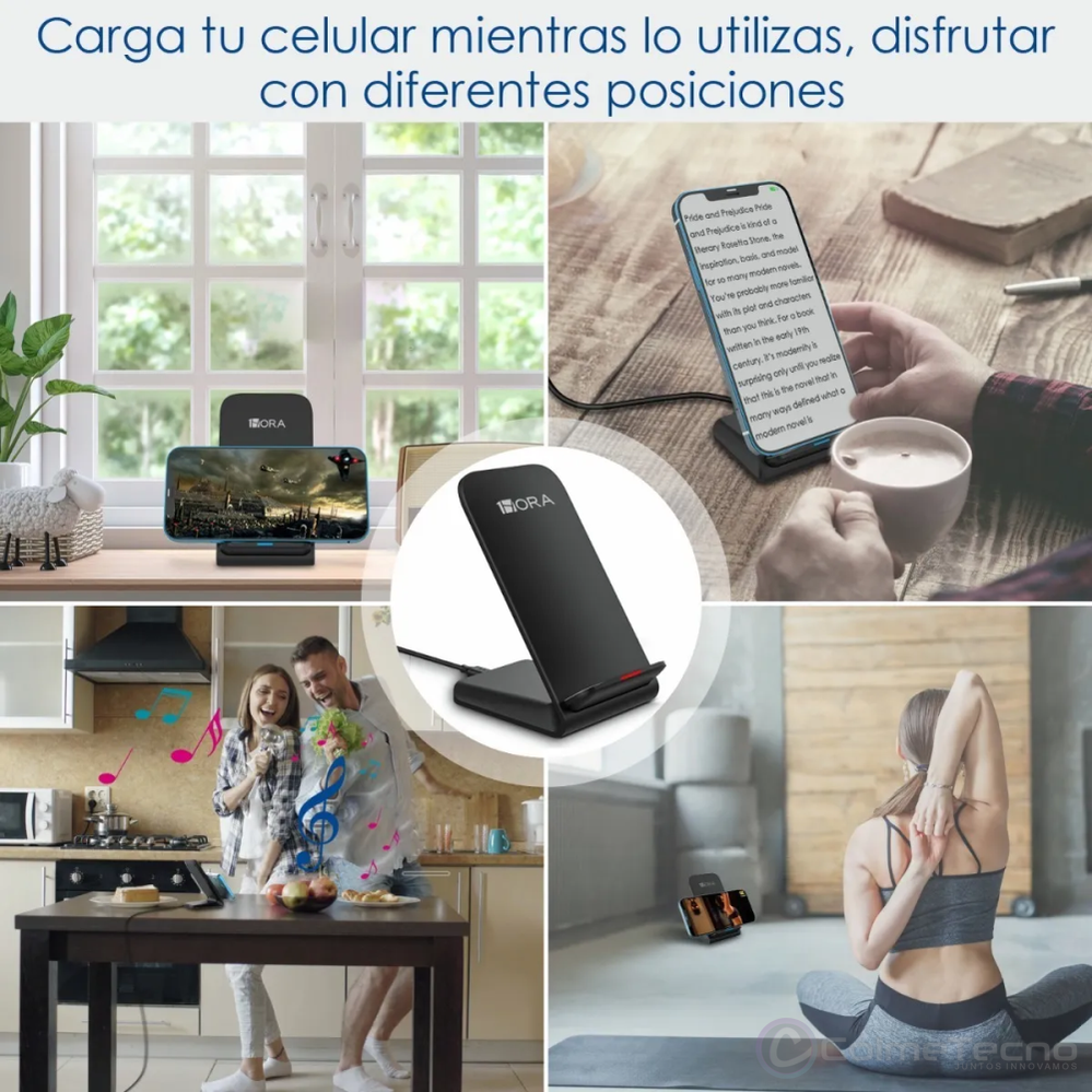1Hora Cargador Inalambrico Carga Rápida Universal QI GAR157