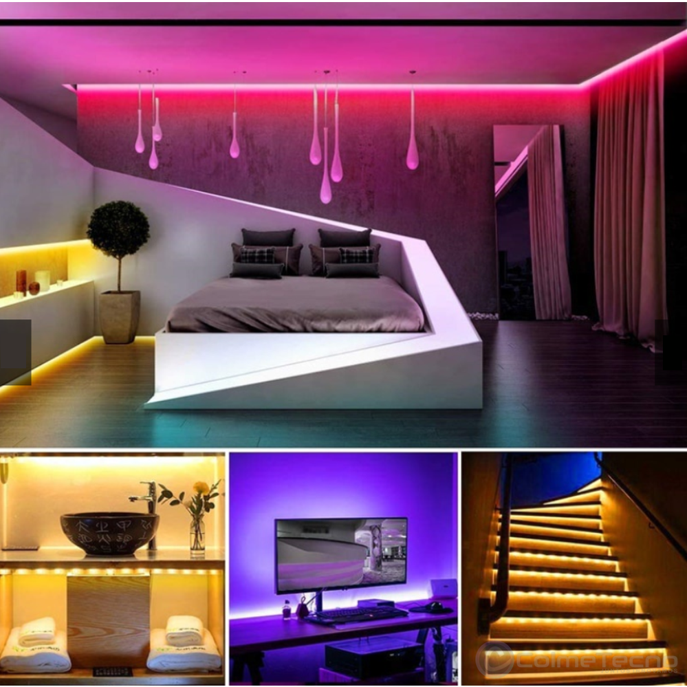 Cinta De Luz Led RGB 5metros App Bluetooth Modo Musica USB
