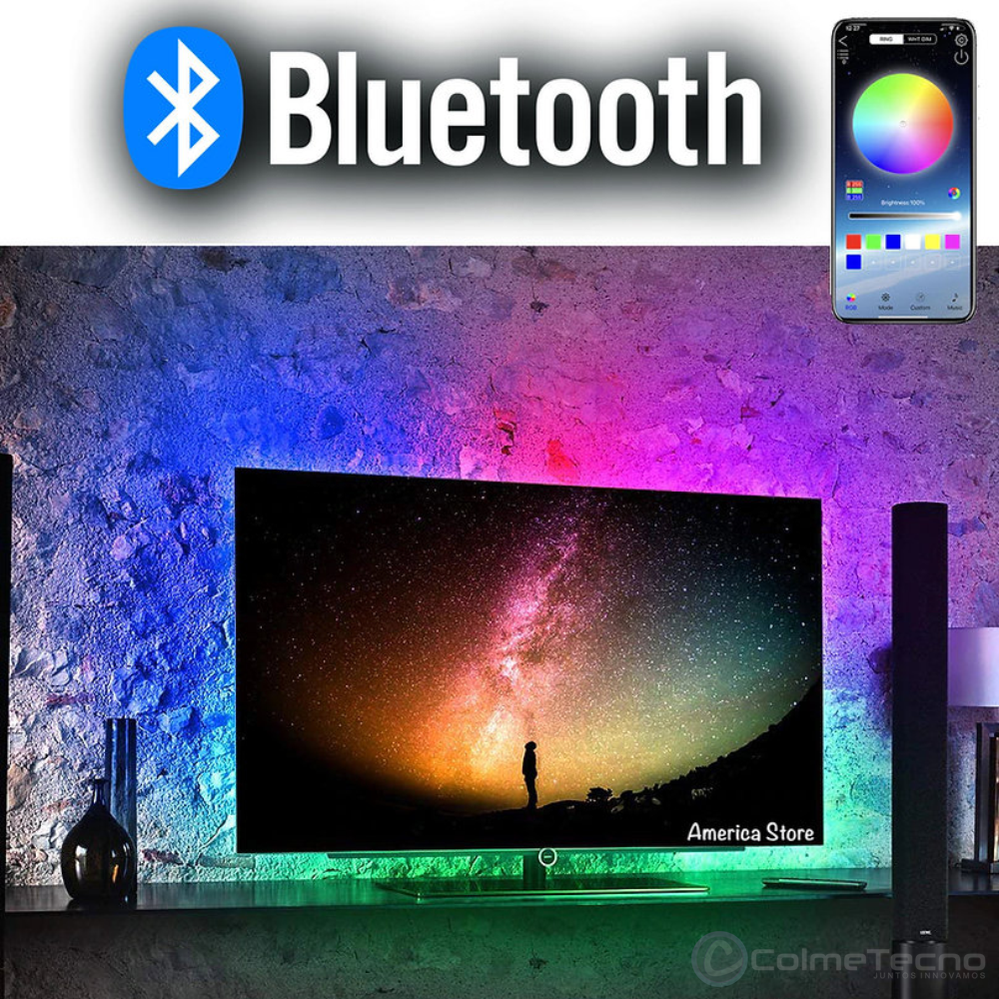 Cinta De Luz Led RGB 5metros App Bluetooth Modo Musica USB