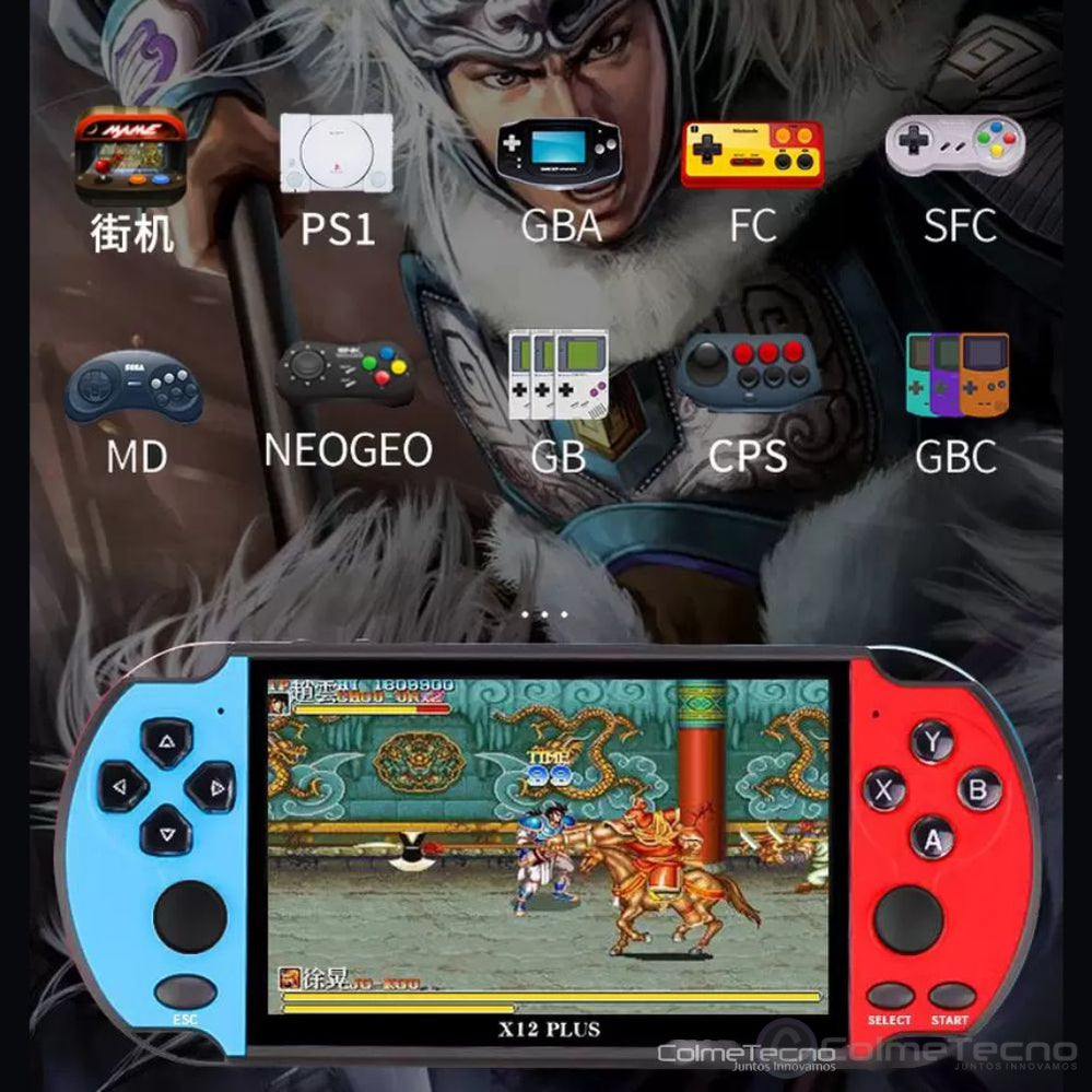 Consola de Juegos PSP X12 PLUS de 7" Emulador de Juegos 16Gb