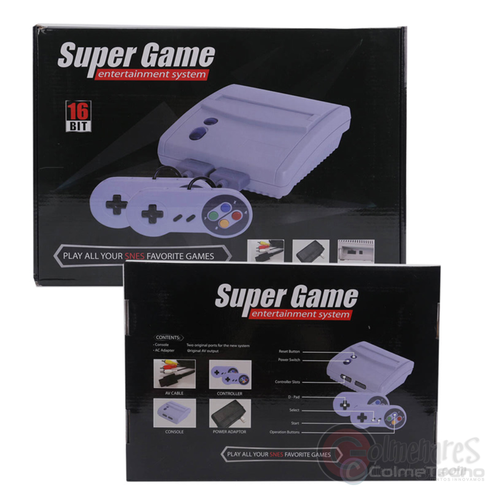 Consola de Juegos Super Game 16Bit SFC SNES 64 Juegos 16Bit
