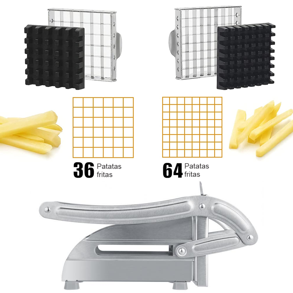 Cortador Manual De Papas Acero Inoxidable Patatas Fritas