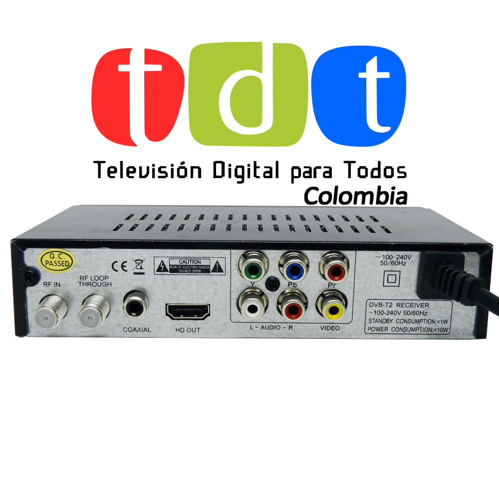 Decodificador TDT Sintonizador De Televisión Digital HD DVB2