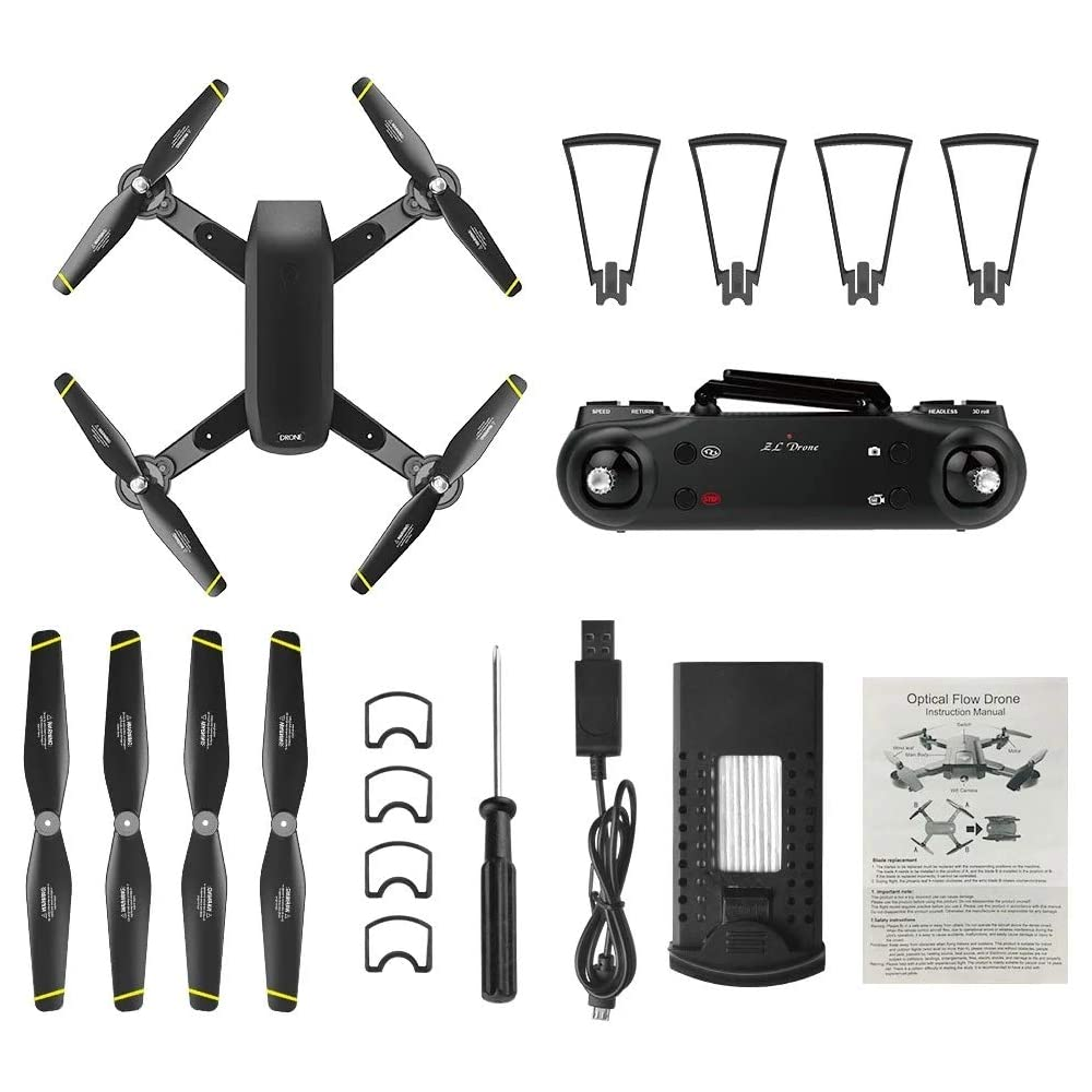 Drone Plegable DM107S Dual Cámara Wifi Full HD + Estuche + Batería