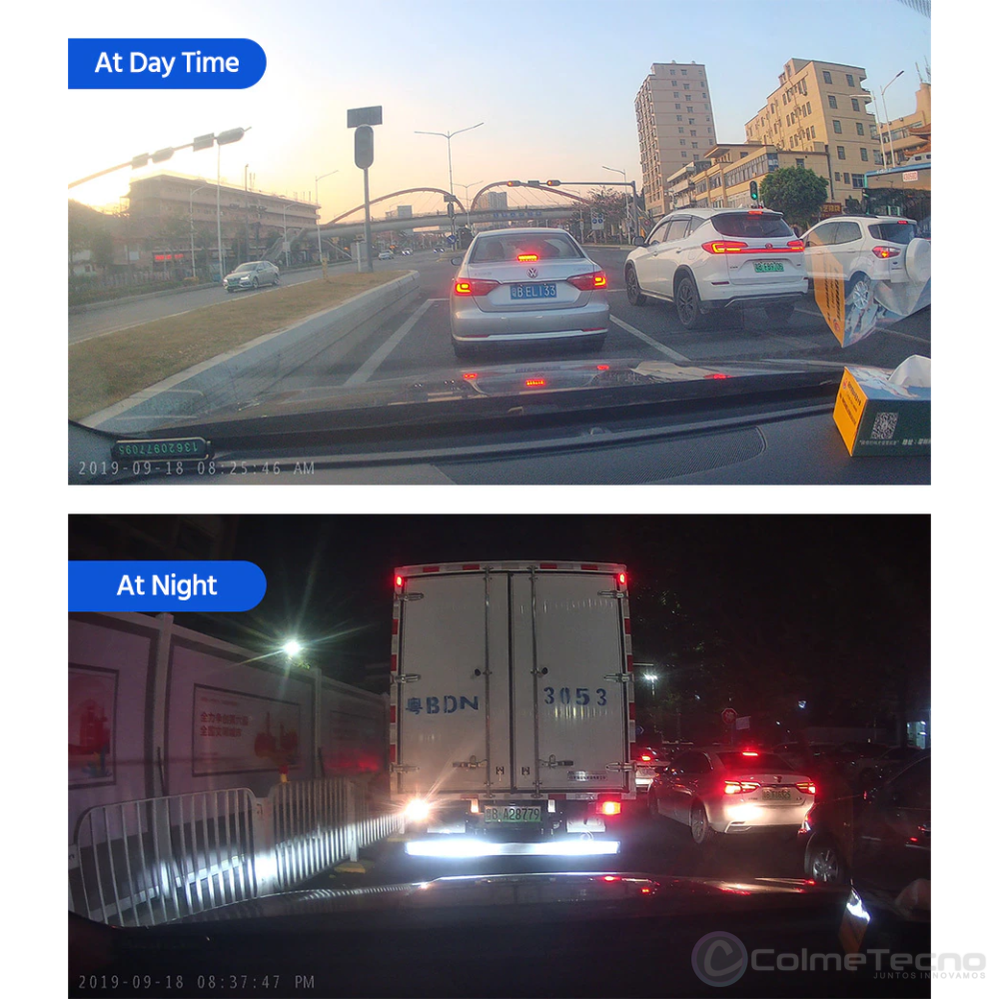 Cámara Carro Dash Cam Espejo DVR 4.1inch Full HD + Trasera