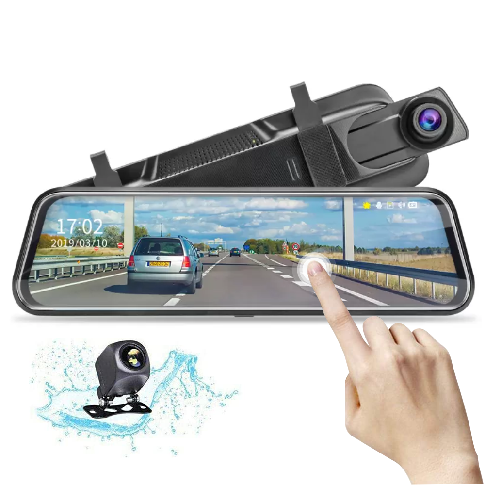 Espejo Retrovisor Táctil 10inch Dual Cámara FHD 1080p M1-10