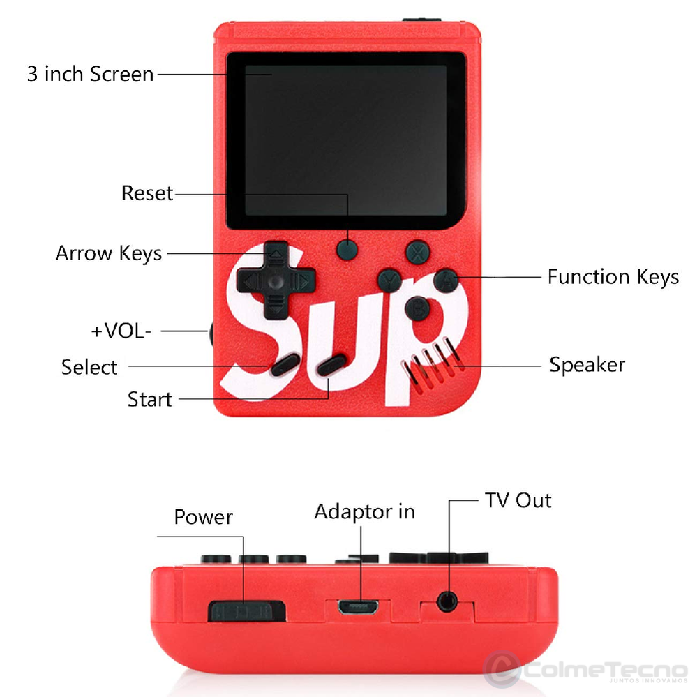 Consola de Video juegos Portátil Gameboy SUP Plus 400 + Control R