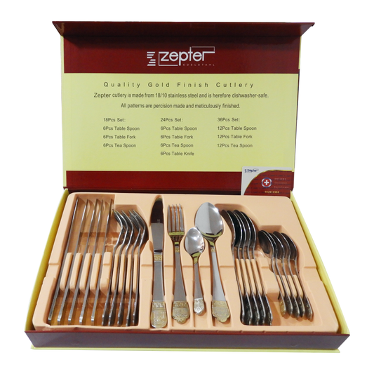 Juego De Cubiertos En Acero Inoxidable 24pcs 6 Puestos ZEPTER
