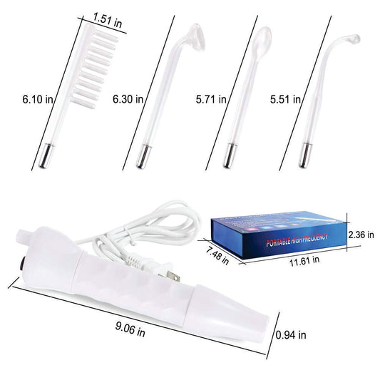 Maquina de Alta Frecuencia Facial Portátil de 4 Electrodos
