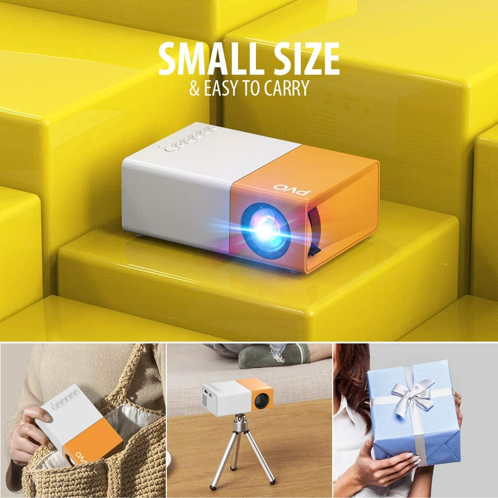Mini Proyector LED Video Beam 600 Lumens HDMI USB AV YG300