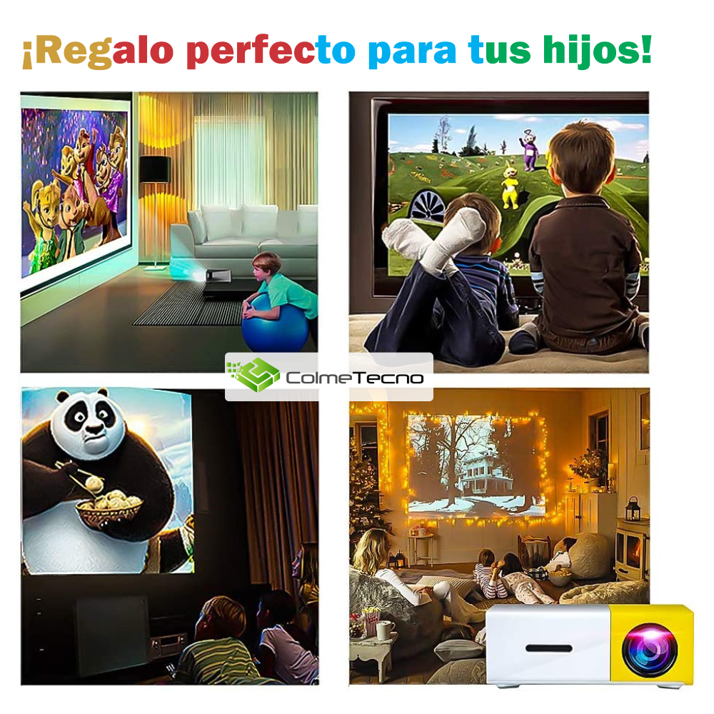 Mini Proyector LED Video Beam 600 Lumens HDMI USB AV YG300