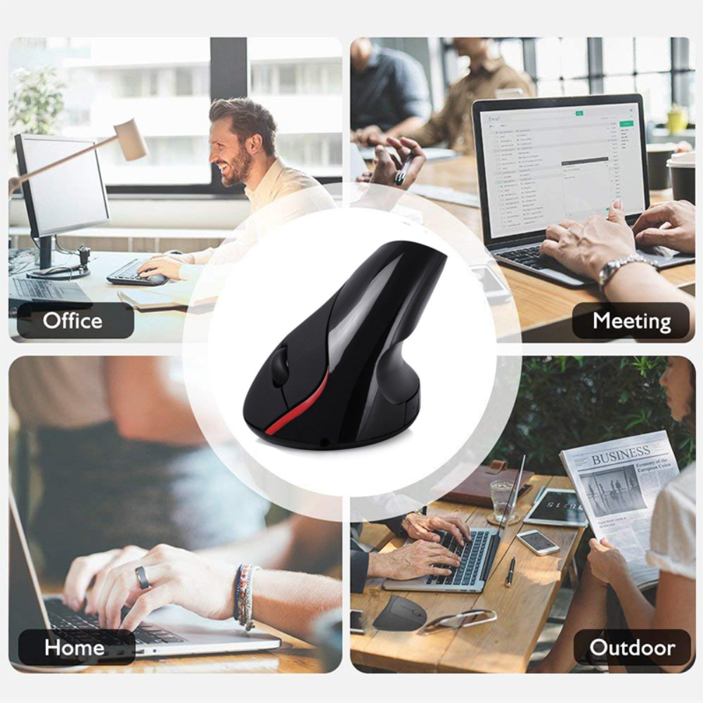 Mouse Óptico Vertical Ergonómico Inalámbrico Weibo WB-881