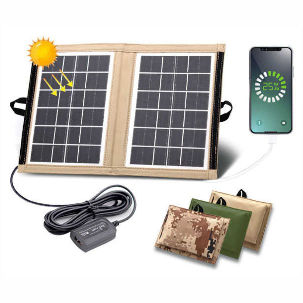 Panel Solar 6V 7W con Puerto USB Para Carga De 5V Cl-670