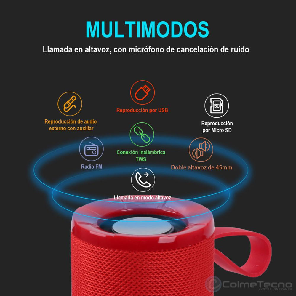1Hora Bocina Bluetooth Parlante Impermeable Speaker BOC060