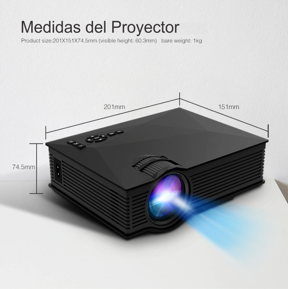 Mini Proyector LED Video Beam 1800 Lumens Wifi UNIC UC68