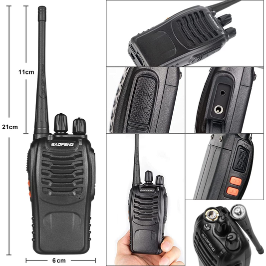 Radio Intercomunicador Walkie Takie Boafeng Bf-888s Kit X 2