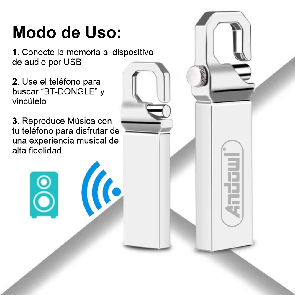 Receptor Inalámbrico USB Bluetooth 5.0 Audio Profesional