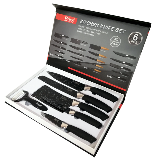 Juego de Cuchillos De Cocina Báss Asa Antideslizante X 6 Pcs
