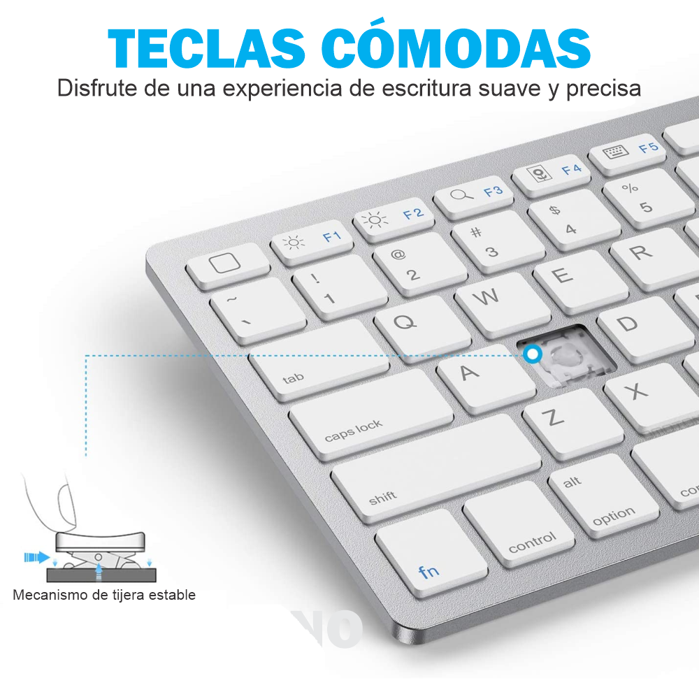 Mini Teclado Bluetooth 3.0 Ultra Delgado para iPad, iOS, Android, PC