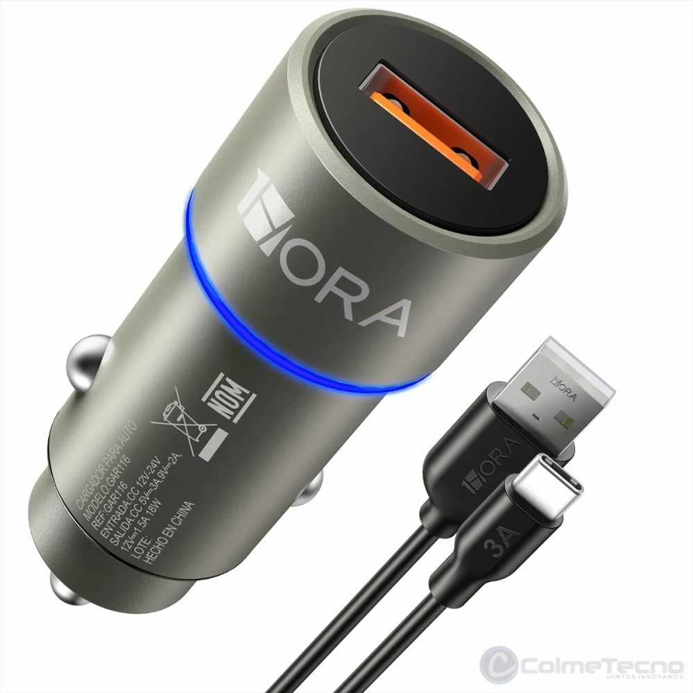 1Hora Turbo Cargador Cigarrera Coche 12V Carga Rápida GAR116