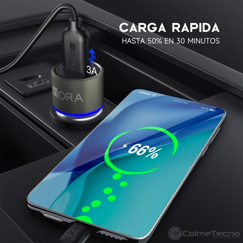 1Hora Turbo Cargador Cigarrera Coche 12V Carga Rápida GAR116